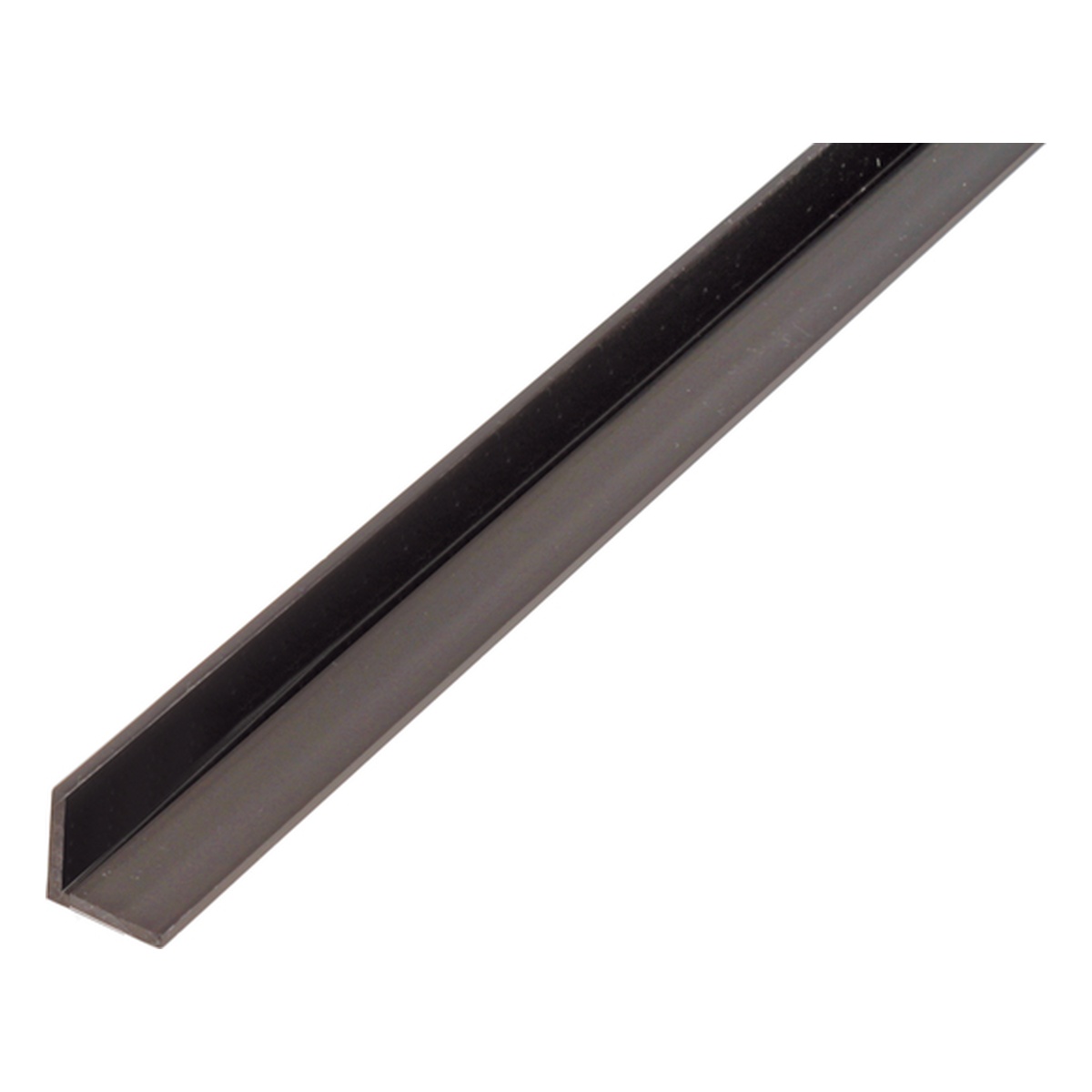 Alberts Winkelprofil, 15 x 15 x 1,2 x 1000 mm, PVC-U, Farbe: schwarz - 1 Stk.