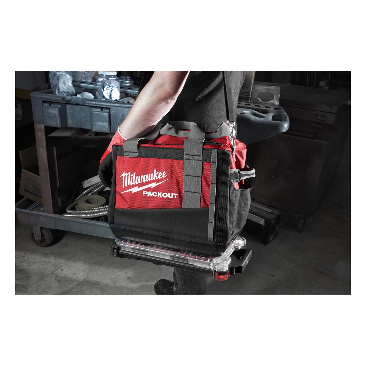 Milwaukee 250 x 380 x 65 mm PACKOUT Organiser Slim Compact, inkl. Sortierboxen - 1 Stk.