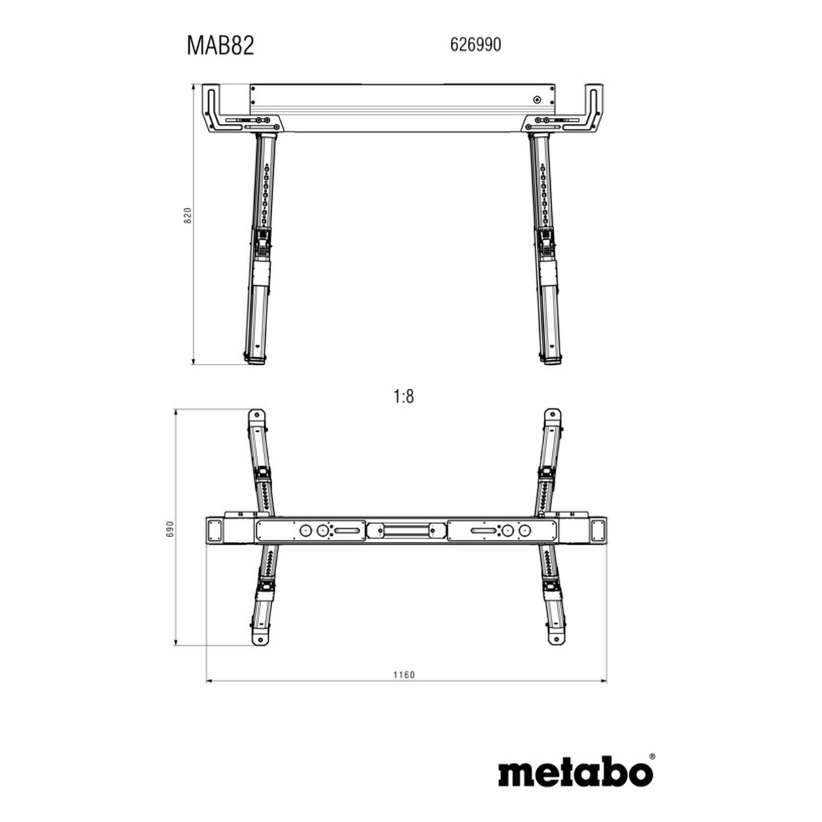 Metabo Arbeitsbock SET MAB 82 - 1 Stk.