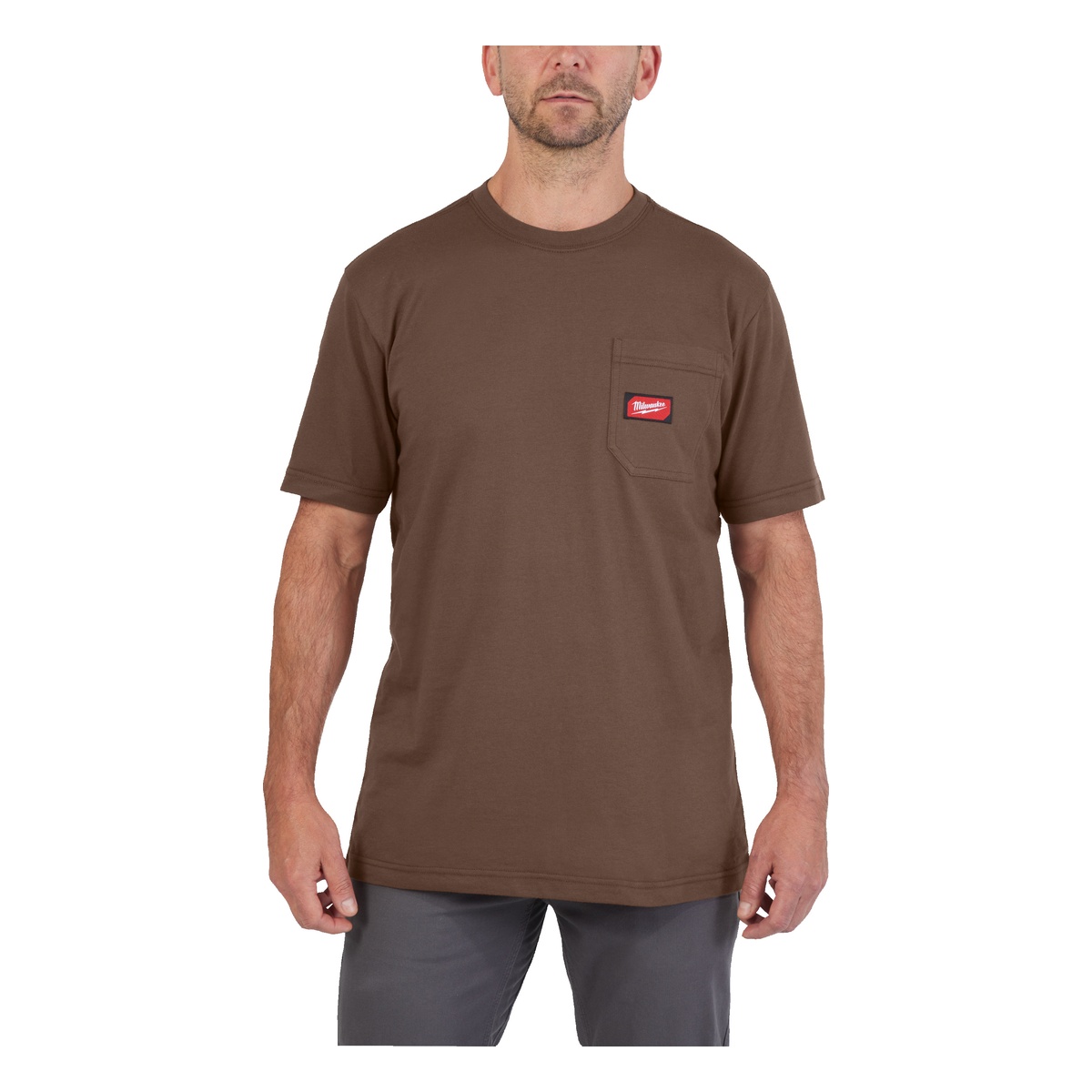 Milwaukee Arbeits-T-Shirt braun mit UV-Schutz WTSSBR-L - 1 Stk.