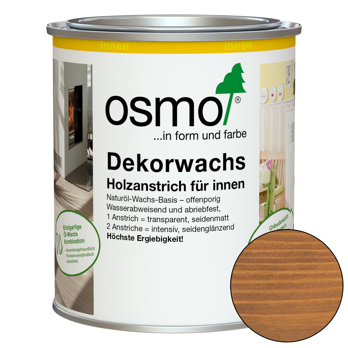 Osmo Dekorwachs Nussbaum 0,75 l