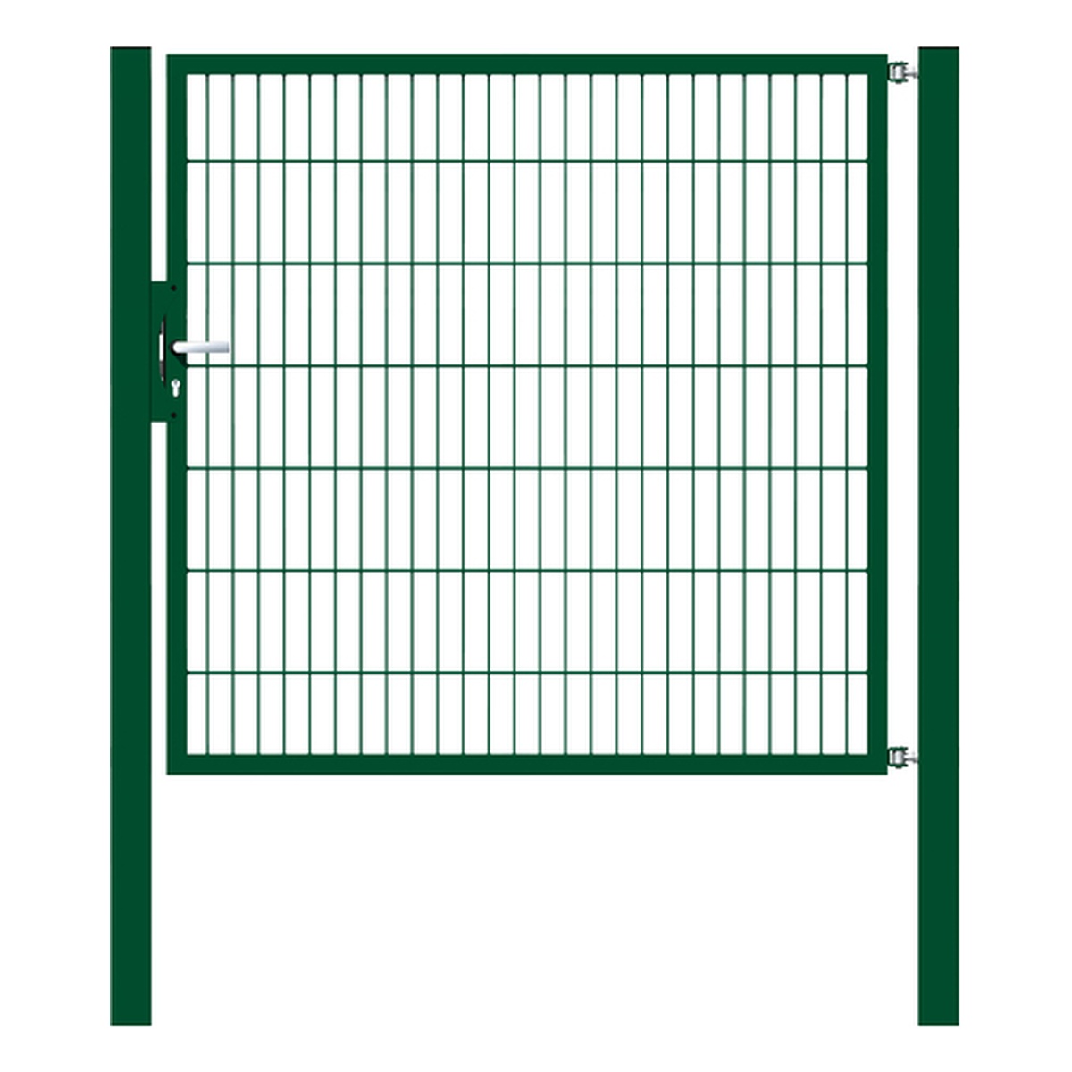 Alberts Einzeltor Flexo, Typ 6/5/6, 1400 x 1500 mm, Pfosten: 80 x 80 mm, Stahl roh, feuerverzinkt, grün kunststoffbeschichtet RAL 6005 - 1 Stk.