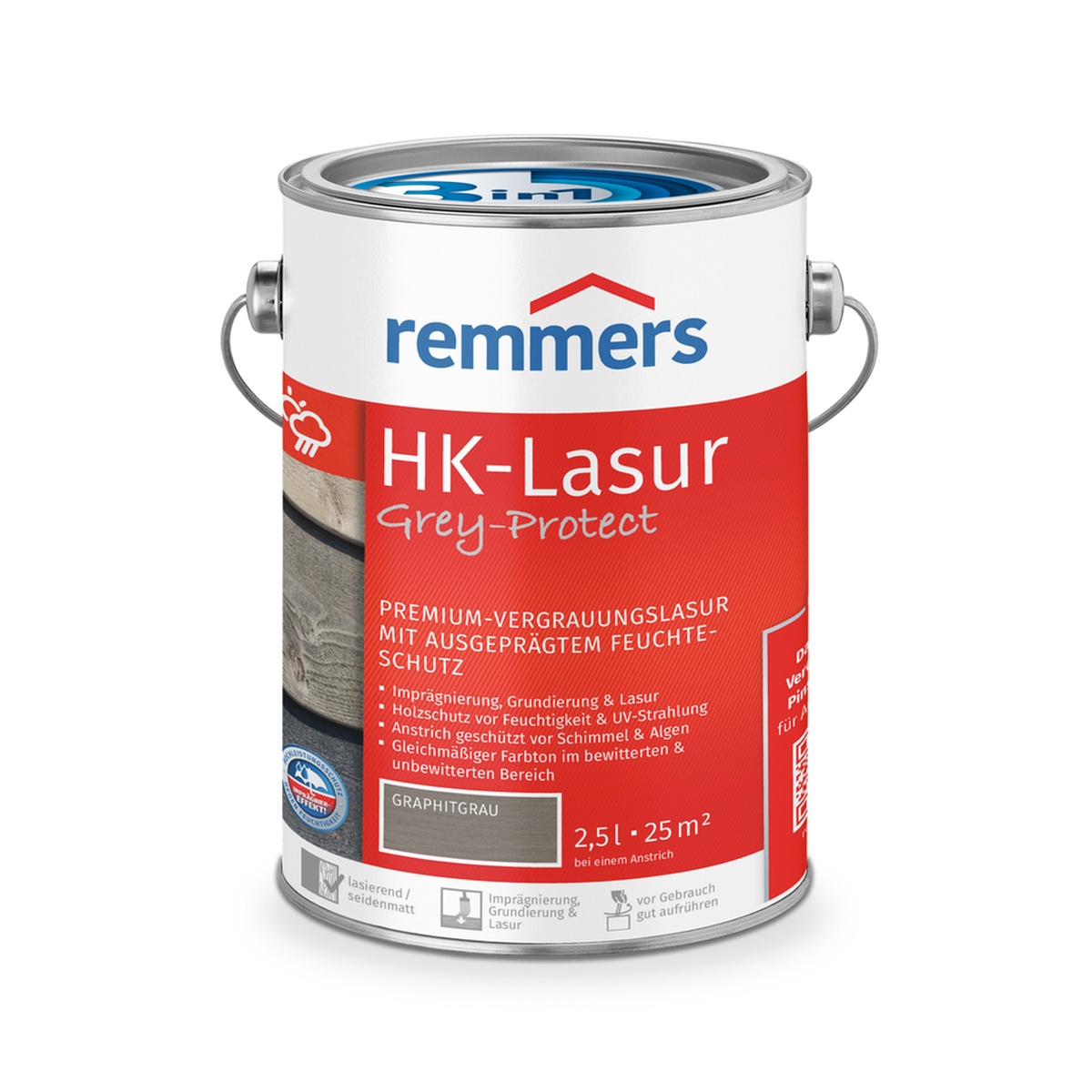 Remmers HK-Lasur 2,5 l graphitgrau